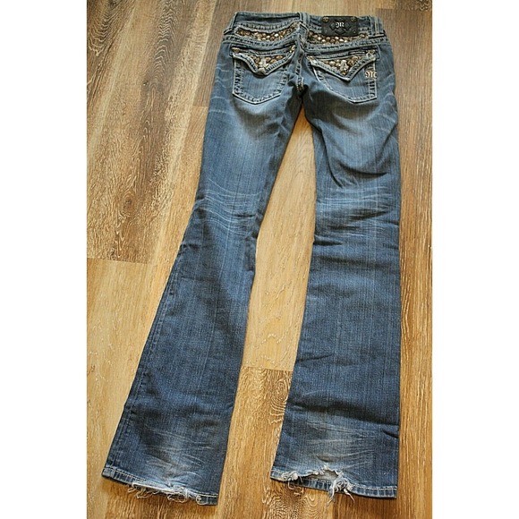 Miss Me Denim - Miss Me 25x33 JP5645B Jeans Women rodeo country western flirty pockets bling